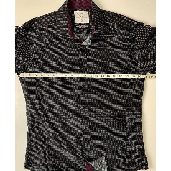 Warriors and Scholars Men’s Black Long Sleeve Button Down Shirt Size Medium - Picture 8 of 10